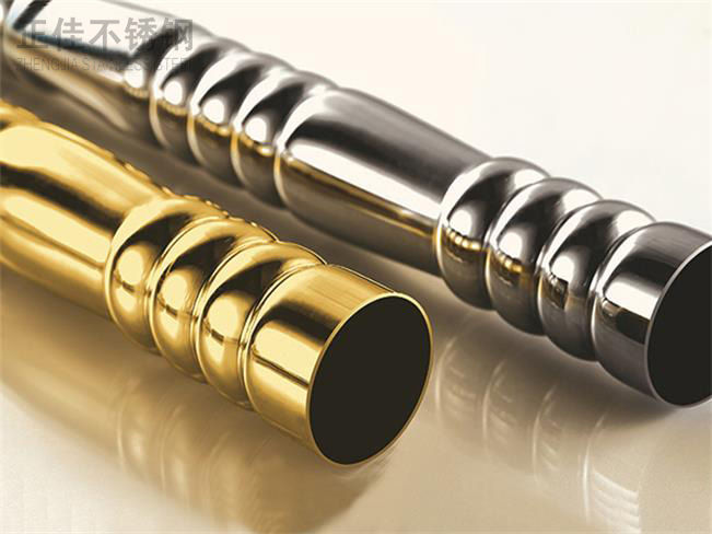 不锈钢压花管图片